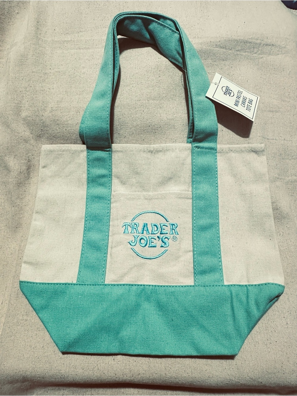 Trader Joe's | Tote | Trader Joe's Mini Tote | Light Green - Picture 2 of 6